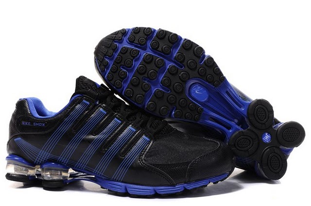 Mens Nike Shox NZ 2.0 SI Shoes Black Blue - Click Image to Close